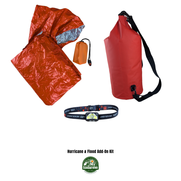 EcoSurvive Hurricane & Flood Add-On Kit – Waterproof Gear & Emergency Light