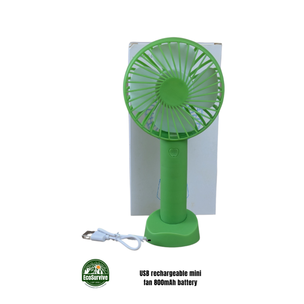 USB rechargeable mini fan with 800mAh battery