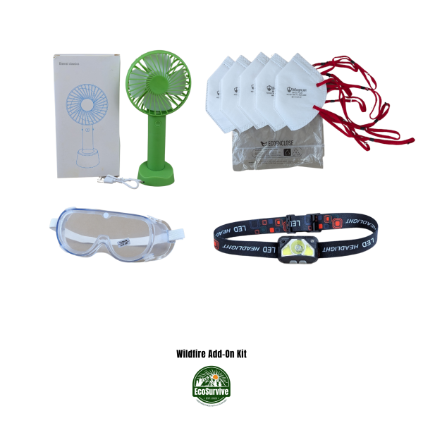 EcoSurvive Wildfire Add-On Kit – Smoke Masks & Heat Protection Gear