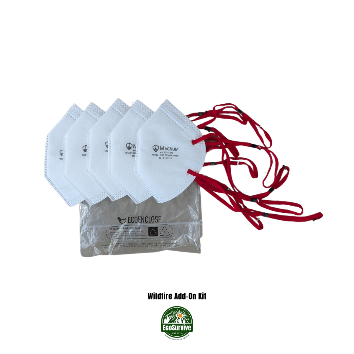 EcoSurvive Wildfire Add-On Kit – Smoke Masks & Heat Protection Gear - Image 3