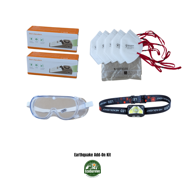 EcoSurvive Earthquake Add-On Kit – Respiratory Protection & Early Alert Tools