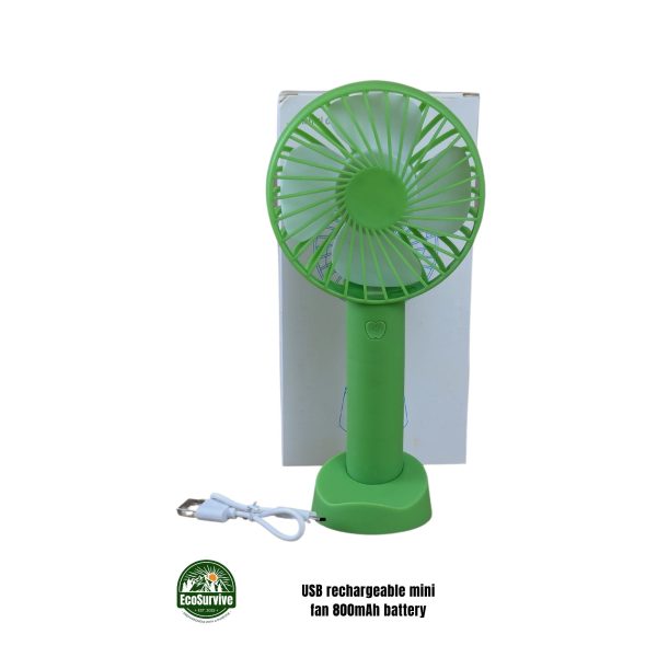USB rechargeable mini fan with 800mAh battery